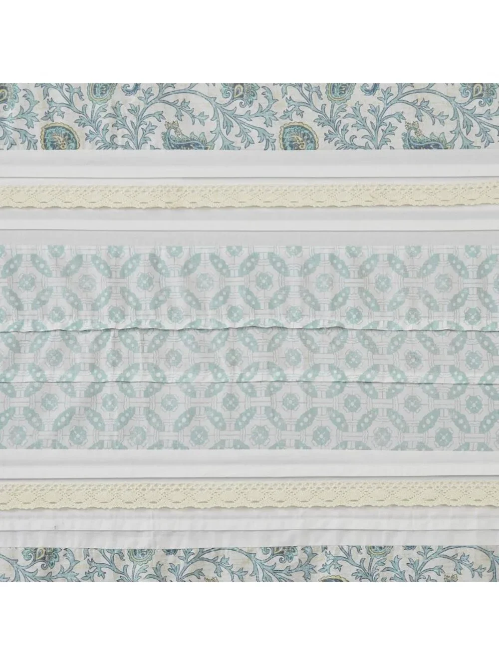Chic Aqua Cotton Shower Curtain, 72